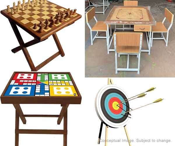 Ludo | Chess | Carrom Table | Dart