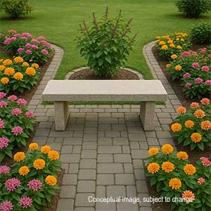 Flowers, Tulsi Plantation & Green Grass