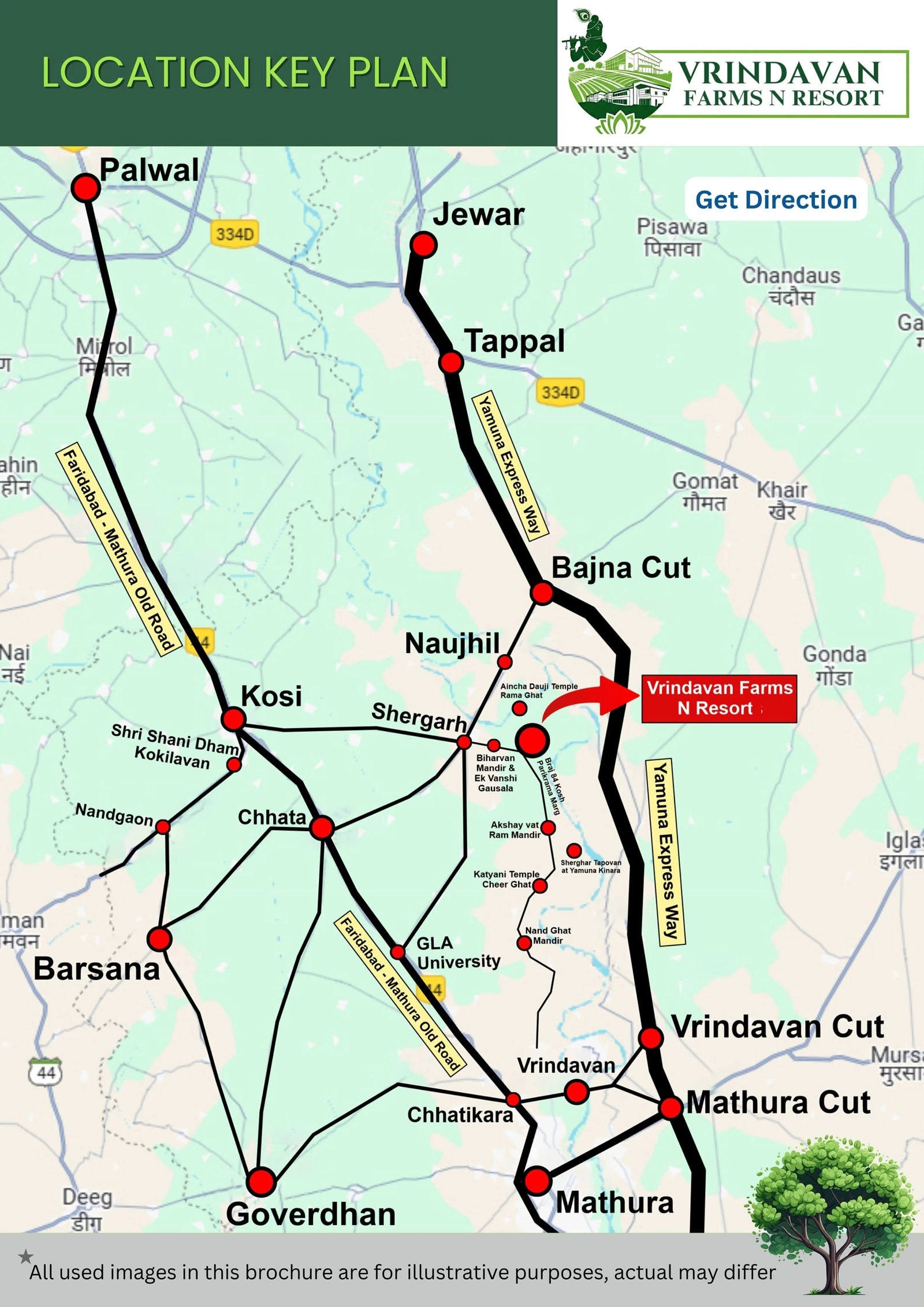 Vrindav Farms N Resort Location Map